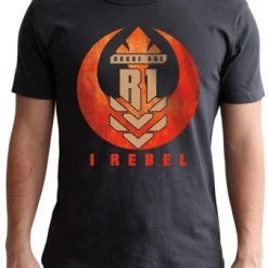 Auslauf ✔️ Abysse Corp Star Wars: Herren T-Shirt "I Rebel" - Dunkelgrau 🥰