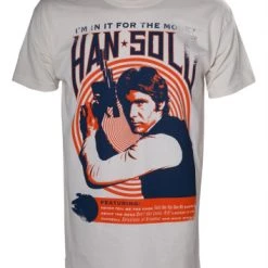 Rabatt 👏 Bioworld Star Wars: T-Shirt "Han Solo" - Vintage Rock Poster - Weiß ✨