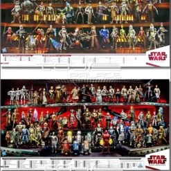 Brandneu 👍 Hasbro Star Wars: 2 Seitiges Poster "The Legacy Collection & The Clone Wars" - 2009er Figuren 🤩